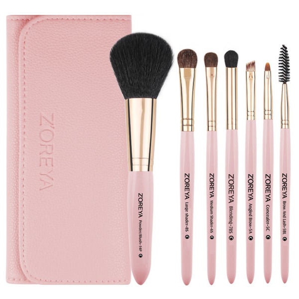 Good Quality Nylon 7 Pcs Packed Easily-carried Cosmetic Brushes