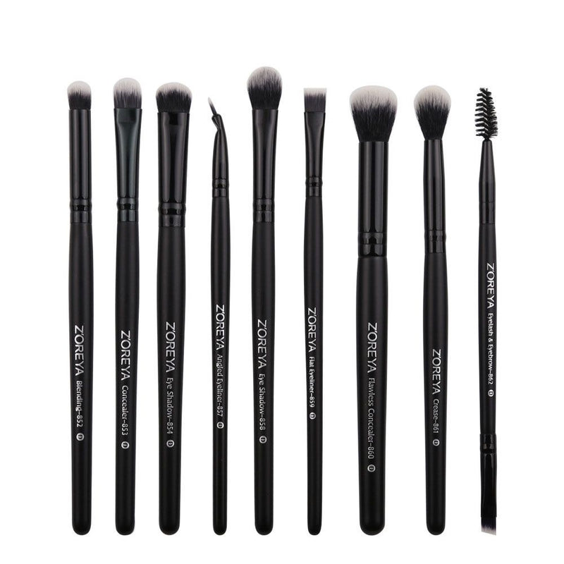 9  Pcs Man-made Fiber Women Makeup Tools Eyeshadow brushes