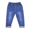 Boys Cotton Solid Color Elastic Waist Denim Jeans