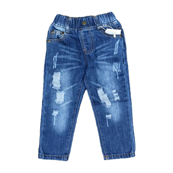 Fashion Boys Cotton Ripped Denim Jeans