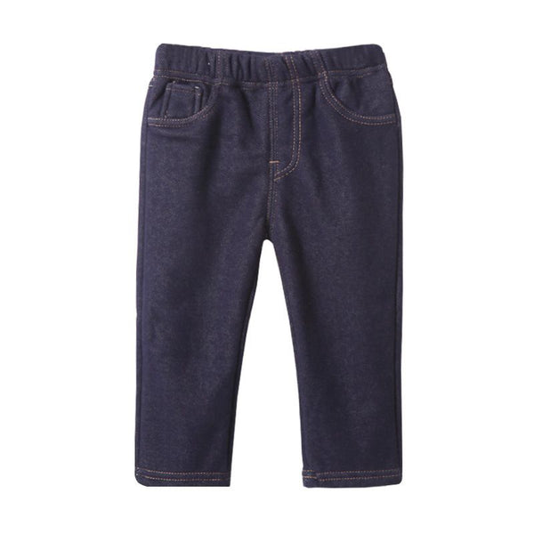 Kids Winter Thick Cotton Solid Color Pants