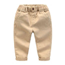 Casual Boys Cotton Solid Color Slim Fit Pants