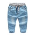 Hot Sale Thin Cotton Lace Up Jeans For Boys