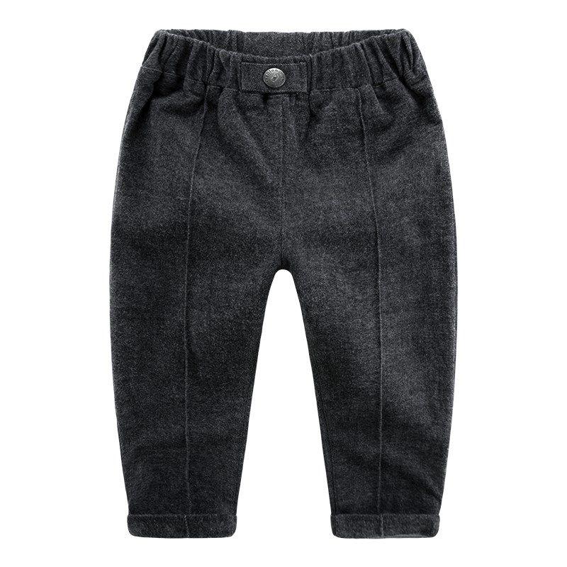 Boys Cotton Solid Color Simple Style Pants