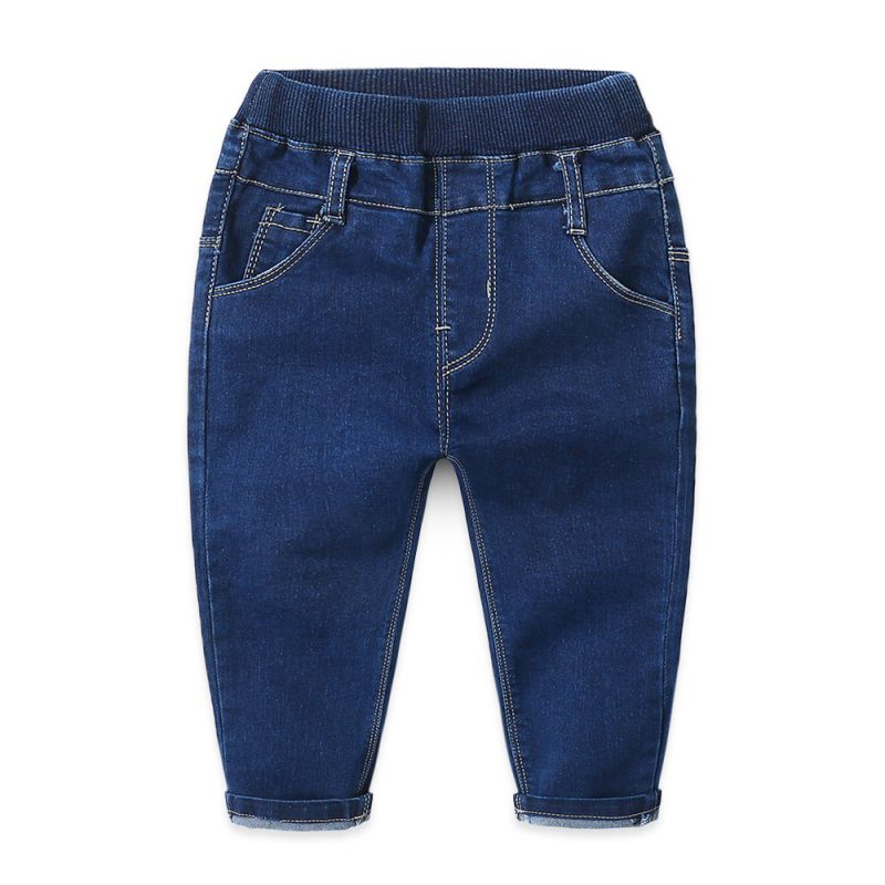 Boys Cotton Blue Color Slim Fit Denim Jeans
