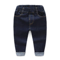 Boys Cotton Solid Color Slim Fit Pants
