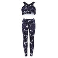 Hot Sale Women Marble Print Sports Crop Top Leggings Set