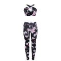 Fashion Crossing Design Women Floral Printed Sportswear Set