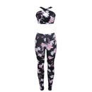 Fashion Crossing Design Women Floral Printed Sportswear Set