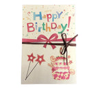 7 Inches Kraft Paper Happy Birthday Cake Printed Cover Scrapbook Handmade Self-adhesive Photo Album