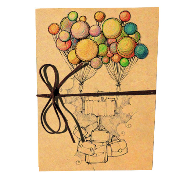 Creative Gift Kraft Paper Multicolor Balloon Cover Vintage Blank Pasted Family Wedding Photo Album