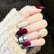 Classic Plaid Painting women Color Blocking Fake Nails