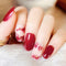 Women Fashion Gradient Red Color Handmade Painting Nail Art