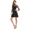 Sexy See-through Mesh Patchwork Women Black Color Cocktail Dress