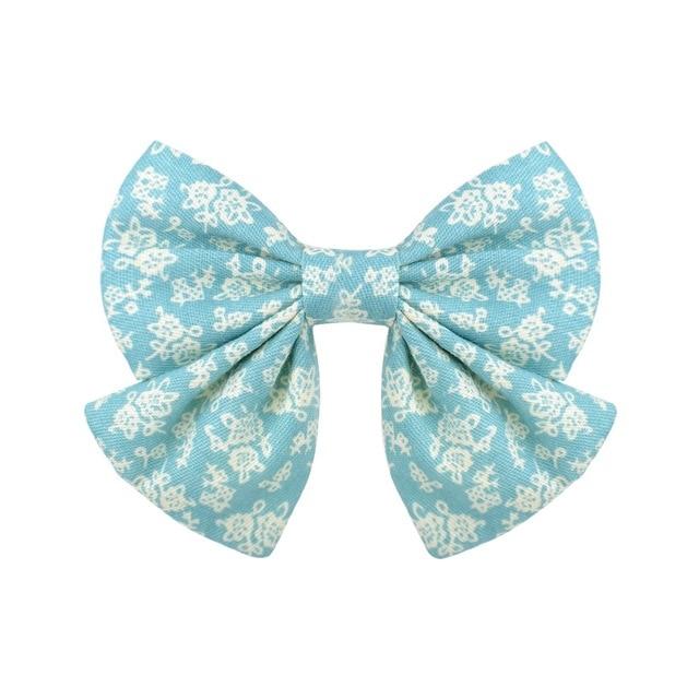 2019 Lovely Baby Girls Print Flower Bohemian Style Bow BB Hair Clips Headwear Children Cute Cotton Hairpins Hair Accessories AExp