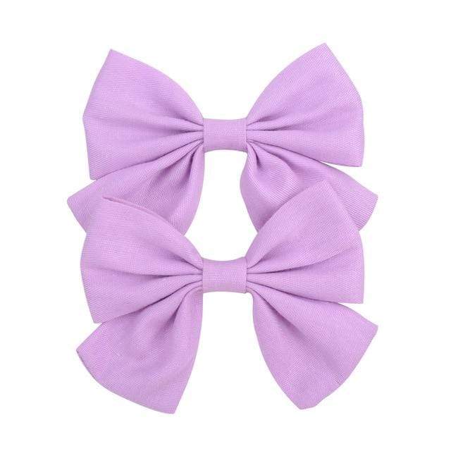 2019 Lovely Baby Girls Print Flower Bohemian Style Bow BB Hair Clips Headwear Children Cute Cotton Hairpins Hair Accessories AExp