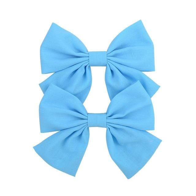2019 Lovely Baby Girls Print Flower Bohemian Style Bow BB Hair Clips Headwear Children Cute Cotton Hairpins Hair Accessories AExp