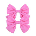 2019 Lovely Baby Girls Print Flower Bohemian Style Bow BB Hair Clips Headwear Children Cute Cotton Hairpins Hair Accessories AExp