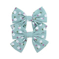 2019 Lovely Baby Girls Print Flower Bohemian Style Bow BB Hair Clips Headwear Children Cute Cotton Hairpins Hair Accessories AExp