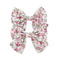 2019 Lovely Baby Girls Print Flower Bohemian Style Bow BB Hair Clips Headwear Children Cute Cotton Hairpins Hair Accessories AExp