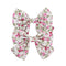 2019 Lovely Baby Girls Print Flower Bohemian Style Bow BB Hair Clips Headwear Children Cute Cotton Hairpins Hair Accessories AExp