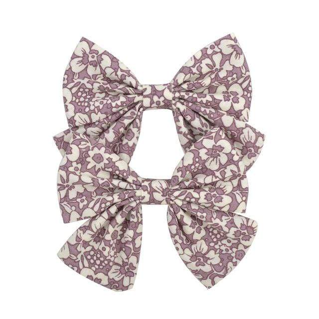 2019 Lovely Baby Girls Print Flower Bohemian Style Bow BB Hair Clips Headwear Children Cute Cotton Hairpins Hair Accessories AExp