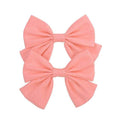 2019 Lovely Baby Girls Print Flower Bohemian Style Bow BB Hair Clips Headwear Children Cute Cotton Hairpins Hair Accessories AExp