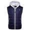 2019 New Giraffe Brand Winter Jacket Men Hoodied Vest Men Zipper Mens Jacket Sleeveless Casual Winter Waistcoat Men AExp