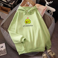 2019 Winter Harajuku Couple Sweatshirt Cute Cartoon Avocado Print Women Hoodies Korean Fashion Streetwear Female Pullovers Coats AExp