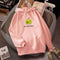 2019 Winter Harajuku Couple Sweatshirt Cute Cartoon Avocado Print Women Hoodies Korean Fashion Streetwear Female Pullovers Coats AExp