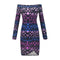 Hot Sale Long Sleeves Sexy Off-shoulder Multicolor Women Dress