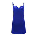 Bright Color Women Sexy Sleeveless V Neck Slip Dress