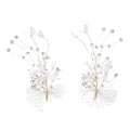 2pcs/pair Women White Color Wedding Jewelry Luxury Rhinestone Hair Clips