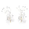 2pcs/pair Women White Color Wedding Jewelry Luxury Rhinestone Hair Clips
