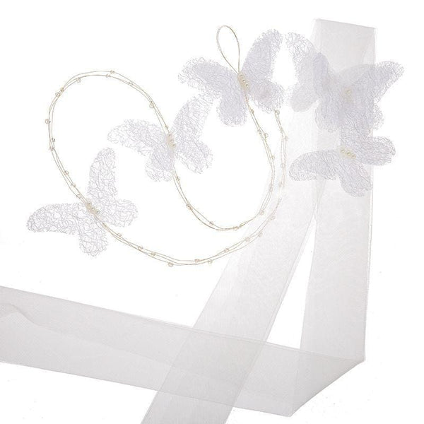 Women Natural Style Unique Butterfly Pattern Wide Ribbon Hairband