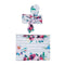 2 Pcs Set Infant Fresh Flower Printed Wrap Blanket With Headband