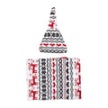 2 Pcs Set Newborn Elk Printed Swaddle Blanket And Hat