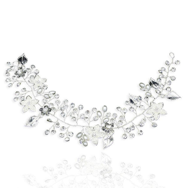 Luxury Rhinestone Imitation Pearl Flowers Design Women Wedding Hair Accessory