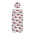 2 Pcs Set Infant Red Car Printed Muslin Swaddle Wrap And Hat