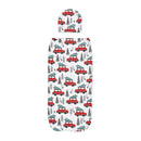 2 Pcs Set Infant Red Car Printed Muslin Swaddle Wrap And Hat