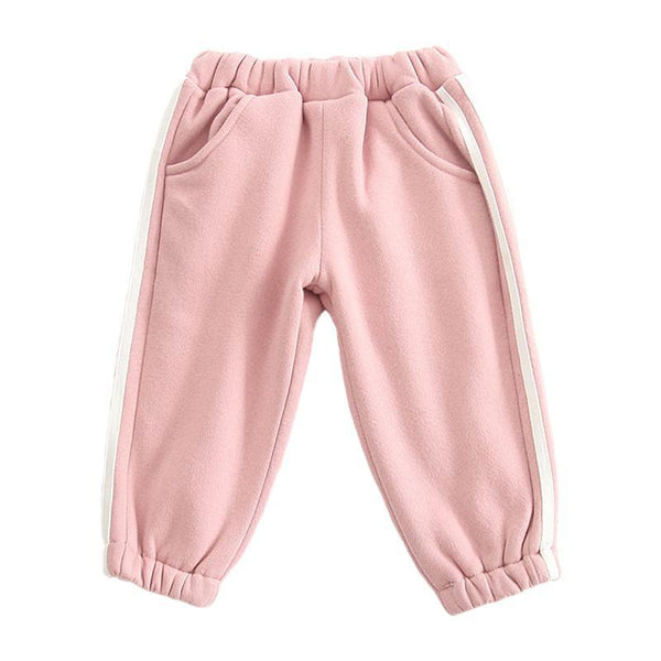 Kids Cotton Stripes Printed Thickened Pants