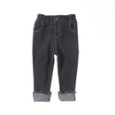 Girls Cotton Solid Color Denim Jeans