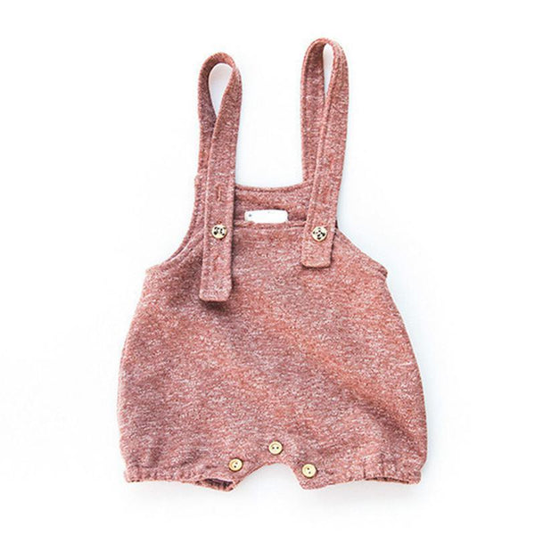 Baby Cotton Solid Color Loose Overalls