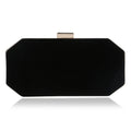 Women Unique Geometric Shape Solid Color Velvet Fabric Evening Bag
