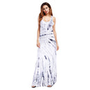 Fashion Women Unique Painting Design Casual Style Maxi Dress