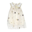 Girls Cotton Sleeveless Stars Printed Princess Gauze Dress