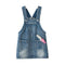 Cute Girls Cotton Vintage Style Rabbit Decorated Overalls Skirts