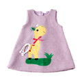 Cute Girls Thickened Cotton Giraffe Printed Vest Worsted Dress