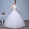 Fashion Elegant Scoop Neck Design Women Sleeveless Lace Floor Length Wedding Dress