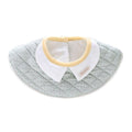 Babies Cotton Round Shape Fake Collar Design Bib